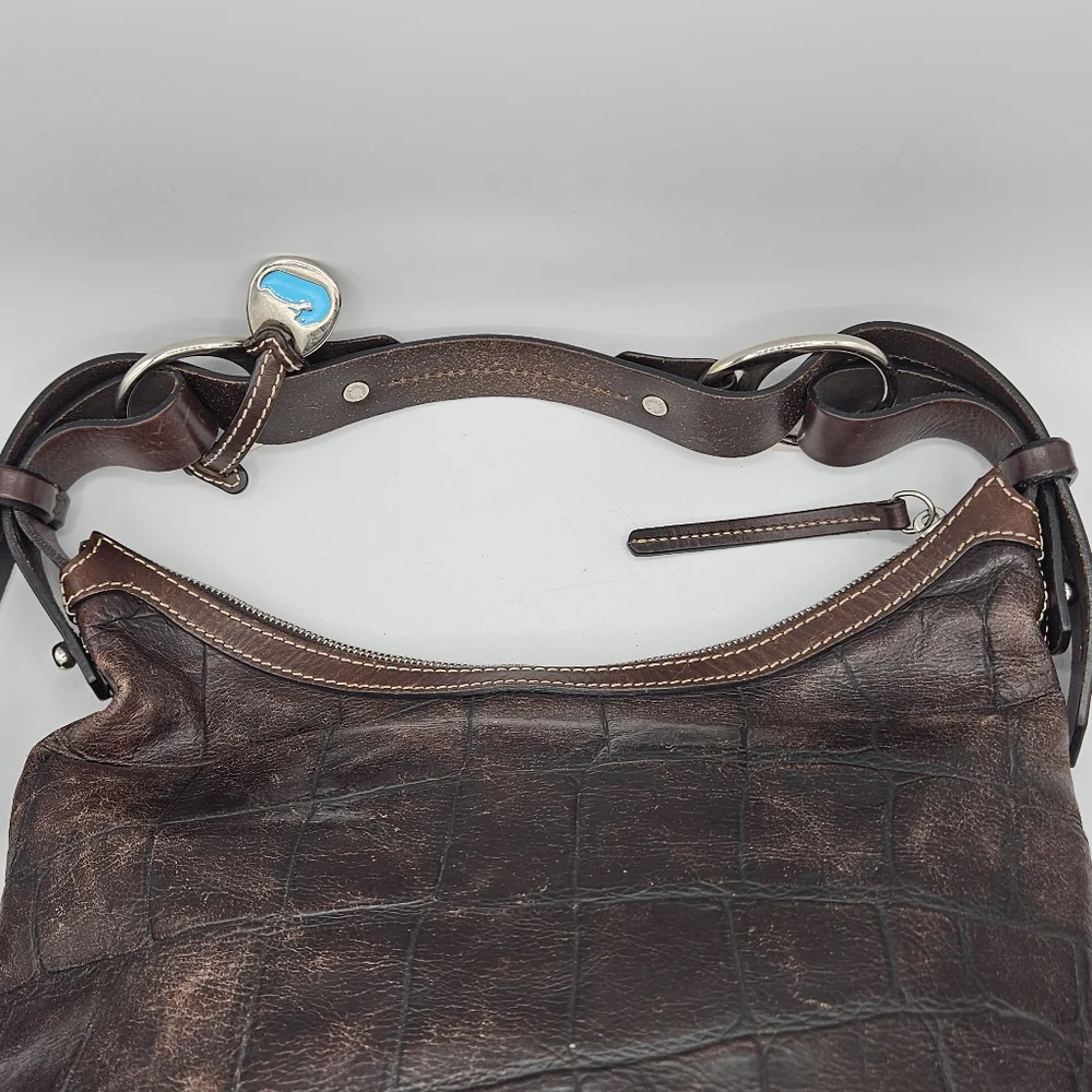 Dooney & Bourke Brown Denison hobo Embossed Leather Purse With Bag